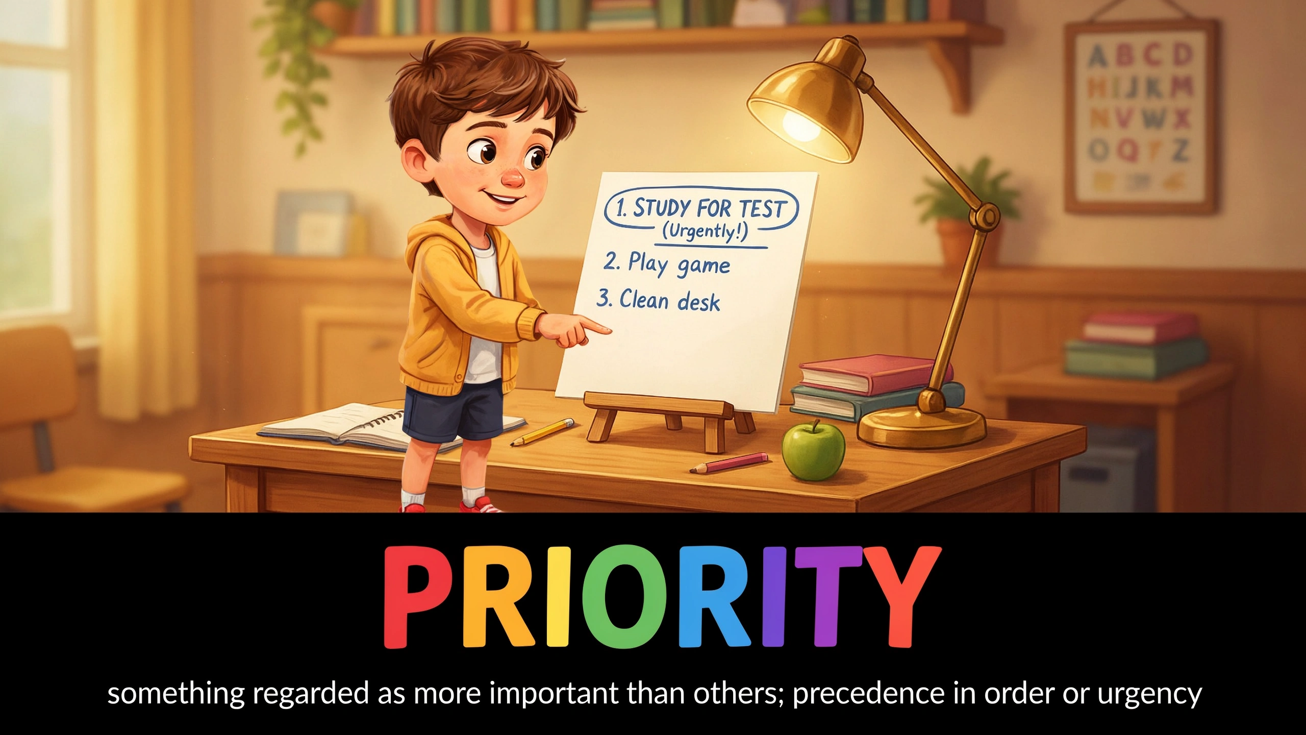 English Illustration for priority